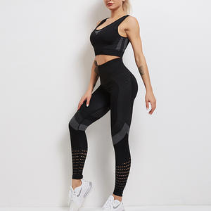 Custom Logo Gymkleding <span class=keywords><strong>2</strong></span>-delige Naadloze Yogakleding Dames Workout Sets Actieve Sets Lange Mouwen Crop Top Gym Fitness Sets - Product Image 4