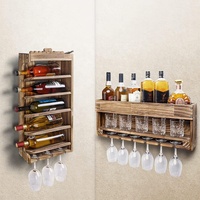 Étagère murale en bois à double niveau pour le salon, organisation des boissons et des aliments, gain de place, design durable et décoratif