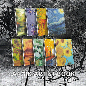 Cuaderno de Dibujo CRAFT HACKLE A4 8K Azul para Dibujar con Lápiz, Pintura, Encuadernación en Espiral, Tapa Dura, Papelería, Cuaderno para Artistas, Cubierta de Papel - Product Image 4