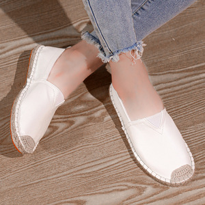 Vente directe usine – <span class=keywords><strong>Espadrilles</strong></span> de luxe en cuir PU souple et respirant, style mocassin, semelle en jute solide, pour hommes et femmes - Product Image 3