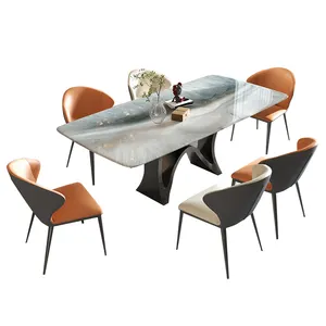 2024 sıcak satış lüks kraliyet yemek odası masa mermer masa mobilya yemek masası seti Modern tasarım