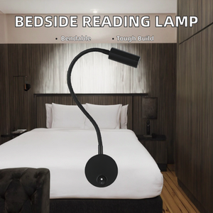 Lampu Dinding malam & baca Hotel Modern, lampu meja lampu buku leher angsa samping tempat tidur fleksibel untuk malam & membaca - Product Image 2