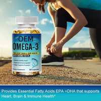 VitaHall OEMEGA 3 Gélules d'huile de poisson 3600 mg EPA & DHA pour le soutien cardiaque et les acides gras essentiels