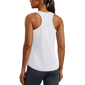 Camiseta sin Mangas para Mujer, Blanca, Tejida, Sólida, Transpirable, Corte Casual, Largo Regular, sin Cuello - Product Image 1
