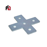 Accessoires pour profilés en U pré-galvanisés, plaque plate à 5 trous, support en C, pliage pour montage de profilés Unistrut, norme BS
