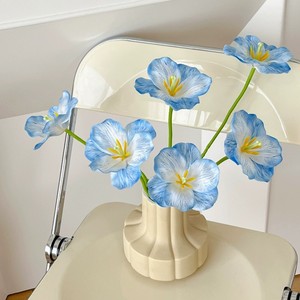 Bouquet de tulipes artificielles en soie, fleurs imprimées en 3D, faites à la main, décoration de mariage et de maison - Product Image 3
