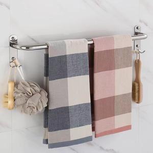 Porte-serviettes mural simple en fer extra-épais, doré, moderne, sans perçage, pour salle de bain d'hôtel - Product Image 2