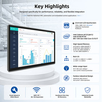 Panel PC Táctil Inteligente para Redes Industriales, IP65, Pantalla Ancha de 23.8 Pulgadas, Panel PC Industrial, DDR4, Salida HDMI, Pantalla Táctil HMI