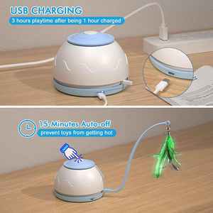 Juguete Interactivo para Gatos con Pluma Eléctrica y Carga Inteligente, Ecológico, Moderno y con Diseño de Dibujos Animados - Product Image 5