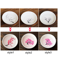 Tasse Magique Sakura à Changement de Couleur à Froid, Tasse à Saké en Céramique, Tasse à Thé, Bol à Thé