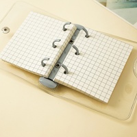 Carnet à 3 anneaux à feuilles mobiles, mini, avec couverture transparente en PVC, planificateur portable, pages rechargeables, vente en gros disponible, idéal comme cadeau