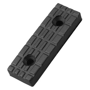 Almohadillas Rectangulares a Cuadros para Patas de Muebles, Doble Orificio, Antideslizantes, de Plástico, para Protección de Patas, Blanco y Negro - Product Image 2