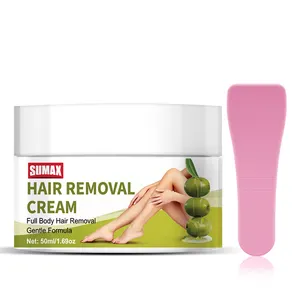 Sumax krim Pencabut rambut intim wanita, krim depilator kulit sensitif untuk area pribadi Bikini umum kaki badan ketiak