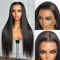 Perruques Lace Front Transparentes Sans Colle 13x4, Fournisseurs de Perruques 13x6 Lisses en Cheveux Remy Naturels, Perruques en Cheveux Vietnamiens Bruts Ultra-Lisses