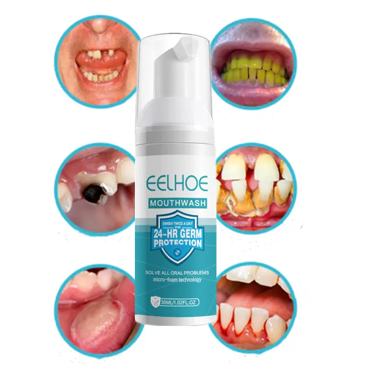 hot sell Tooth care Cleaning Yellow Teeth Smoke Stains Prevent Tooth Cavity Fresh Breath Pressing Toothpaste Mousse mouthwash