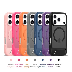Coque de téléphone magnétique 3-en-1 givrée de haute qualité pour iPhone 17 Air, 16 Plus, 15 Pro Max, 14, 13 – Housse de protection antichoc mate - Product Image 5