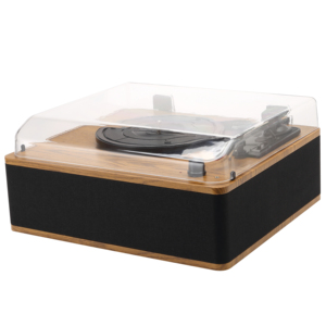 Tourne-disque rétro BT avec Bluetooth, lecteur <span class=keywords><strong>de</strong></span> disques vinyles avec couvercle anti-poussière, en bois, excellent son - Product Image 5