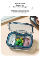Boîte de rangement portable à 3 compartiments pour pilules, étui à médicaments mini scellé personnalisé, promotion de boîtes à pilules de poche pour le matin, l'après-midi et le soir