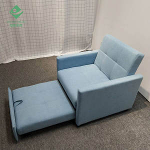 Tối giản vải sofa giường với gỗ chân chuyển đổi <span class=keywords><strong>futon</strong></span> cho không gian nhỏ văn phòng trưa nghỉ ngơi ngủ sofa - Product Image 4