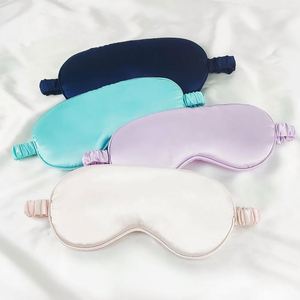 Masque de sommeil en satin Ys866 personnalisé en gros avec étiquette privée, masque pour les yeux en soie réglable, motif cadeau événementiel - Product Image 4