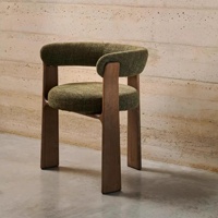 Chaise de salle à manger minimaliste italienne haut de gamme, utilisation à domicile/restaurant, fauteuil en bois massif en forme d'arc, style Wabi-sabi, luxe léger, confortable