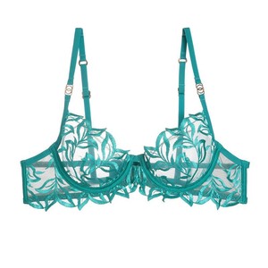 2025 français broderie dentelle garniture Sexy respirant rassemblement pour les femmes doux <span class=keywords><strong>soutien</strong></span>-<span class=keywords><strong>gorge</strong></span> respirant Ultra-mince Lingerie ensemble Sexy sous-vêtements - Product Image 5
