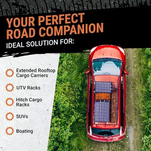 Red de carga para SUV, bolsa de almacenamiento de red elástica cuadrada de malla para trabajo pesado, capacidad para cargas pequeñas y grandes para maletero, portaequipajes - Product Image 6