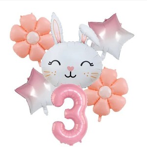 Set di <span class=keywords><strong>Palloncini</strong></span> Coniglietto e Margherita <span class=keywords><strong>con</strong></span> Palloncino Numero 1-9 Rosa da 40 Pollici, Decorazione Rosa per Festa di Pasqua, <span class=keywords><strong>Palloncini</strong></span> in Foil <span class=keywords><strong>con</strong></span> Numeri - Product Image 4