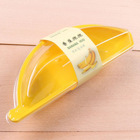Vente en gros de boîtes blister en forme de banane épaissie boîtes d'emballage pour gâteaux mousse boîtes d'emballage alimentaire pour crème glacée boulangerie
