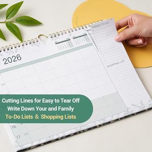 2026 2027 High Quality Customized <b>Large</b> Weekly Wall <b>Calendar</b> Tear-off Design with Pocket and Art Paper Options - Product Image 6