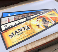 NOUVEAU Usine Personnaliser la Taille Épaisseur Sublimation Motif Imprimé Logo Rod Runner Non-tissé Surface Caoutchouc Rod Mat Bar Mat