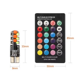 Ampoule LED RGB T10 pour intérieur de voiture, télécommande, éclairage large W5W, ampoule de remplacement pratique pour voiture - Product Image 3