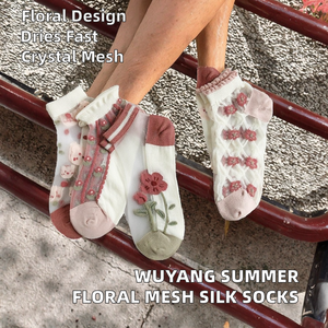 Calcetines tobilleros de verano brillantes para mujer, finos de seda de <span class=keywords><strong>cristal</strong></span>, transparentes, invisibles, de boca baja, para chicas - Product Image 2