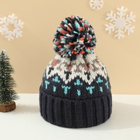 Gorro de Invierno de Moda Otoño-Invierno al por Mayor, Gorro de Punto Jacquard de Alta Calidad con Pompón, Unisex, Transpirable e Impermeable