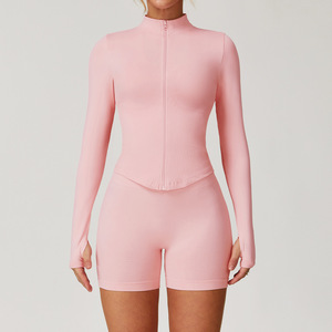 5-Piece Seamless Yoga Sets - <strong>Wholesale</strong> Custom Sportswear For Women, Tummy Control Ribbed Waist &amp; Butt-Lifting Gym &amp; Yoga Workout - Product Image 4