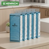 Boîte à mouchoirs à tirage par le bas, design peu encombrant, emballage résistant à l'humidité, toucher doux et lisse pour usage domestique et professionnel
