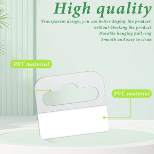 Dính tự dính treo Tab nhiệm vụ nặng nề tùy chỉnh rõ ràng móc treo Tab khe cắm lỗ dính treo thẻ cho màn hình bán lẻ - Product Image 3