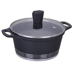 High Quality Modern White Ceramic Coated Pot <b>Pan</b> Glass <b>Lids</b> Soft Touch Handles Non-Stick 9 Piece Die Cast Aluminum Cookware Set - Product Image 4