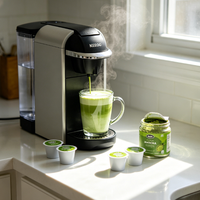 Capsules de matcha espresso pour minibar d'hôtel, dosettes de thé vert latte, machine à café individuelle, vente en gros