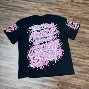 Camisetas de Alta Calidad para Hombre, Estilo Y2K, 100% Algodón, con Estampado 'THAT'S AWFUL LOT of COUGH SYRUP' - Product Image 6
