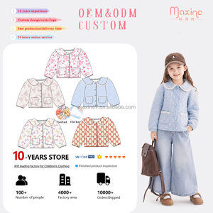 Veste matelassée vintage rouge à carreaux avec nœud pour filles, col Peter Pan, vêtement d'extérieur décontracté pour enfants avec poches à rabat en dentelle - Product Image 4