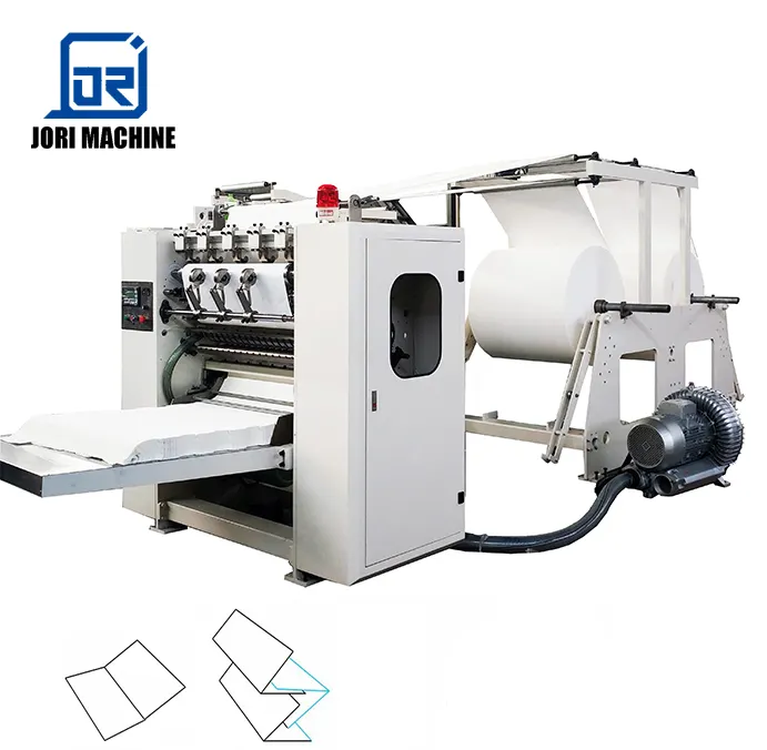 Selling Best New Design Paper Processing Machine 4 Lines Facial Tissue Paper Folding Machine V Fold Box Drawing Machine