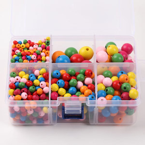 Juego de Cuentas de Madera Crystal Tec, 1105 Piezas, Cuentas Redondas de Hemu de Varios Tamaños y Colores, Suministros para Manualidades - Product Image 4
