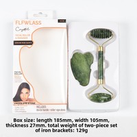 Rouleau de jade de marque YUEXIU, bâton de beauté, planche Gua Sha, masseur facial pour le contour des yeux avec effet lifting, emballage cadeau personnalisé avec logo