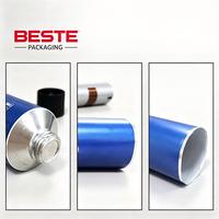 Tube en aluminium pliable vide personnalisé avec bouchon pointu 45 ml pour emballage de crème dépilatoire et de soin de la peau, 100 % recyclable, logo personnalisé