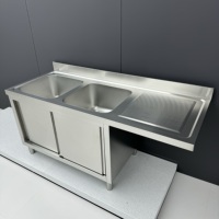 Évier de cuisine commercial en acier inoxydable à prix d'usine, table de préparation commerciale, finition polie, charge de 500 kg/m, pour cuisine