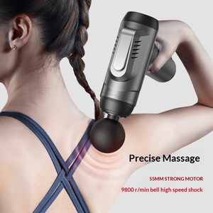 Pistolet de massage professionnel sans fil à moteur à balais avec contrôle de la fréquence, 4 têtes de massage, autonomie de 6 à 8 heures, vente directe usine - Product Image 3