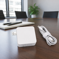 Chargeur GaN 100W de bureau à port unique, adaptateur secteur rapide avec prises internationales fixes, remplacement haute vitesse, vente en gros