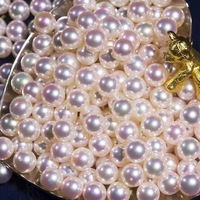 Perles d'eau de mer Akoya, perles rondes parfaites, haute brillance, matériel pour bijoux DIY, vente directe en gros