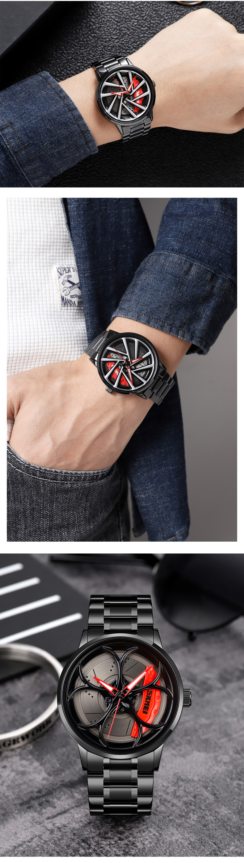 SKMEI 1990 Rolling Dial Watches description image
